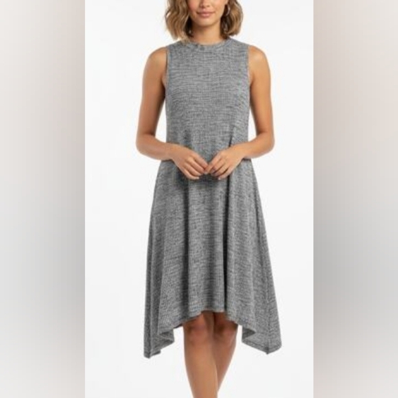 Maeve Dresses & Skirts - Maeve Anthropologie Emerson Gray Ribbed Sleeveless High Neck Dress w/ Pockets S